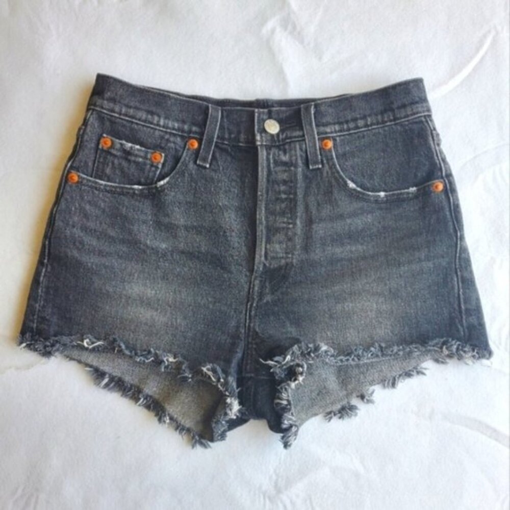 Levi's 501 Dark Wash Jean Shorts Size 25